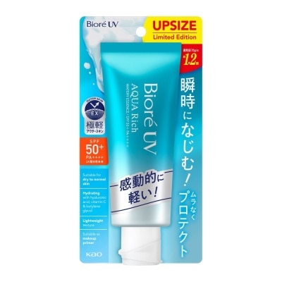 BIORE UV AQUA Rich Watery Essence SPF50+ PA++++ (Suitable For Dry To Normal Skin & For Makeup Primer) 90g