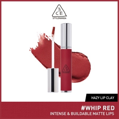 3CE Hazy Lip Clay #Whip Red 1s