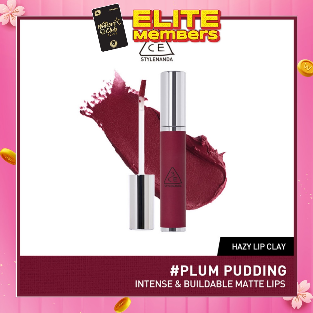 3CE Hazy Lip Clay #Plum Pudding 1s