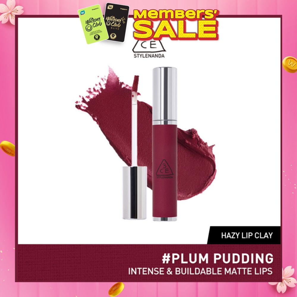 3CE Hazy Lip Clay #Plum Pudding 1s