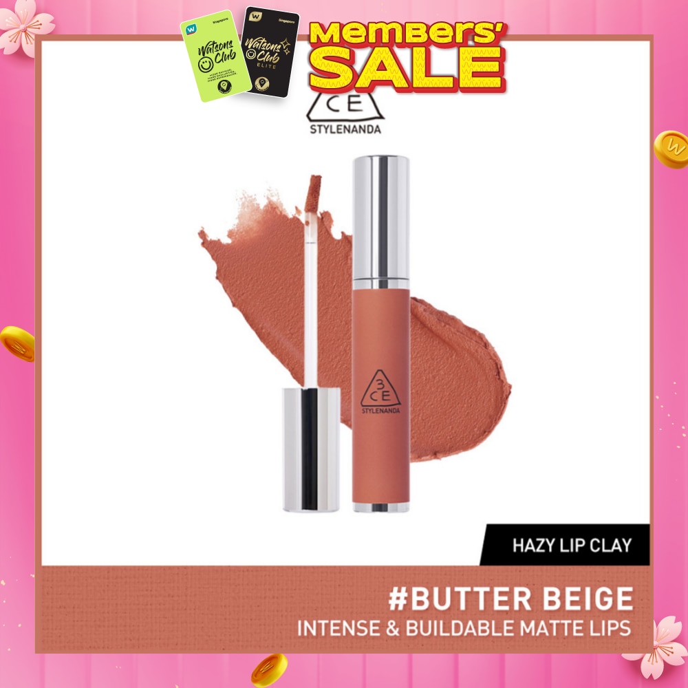 3CE Hazy Lip Clay #Butter Beige 1s