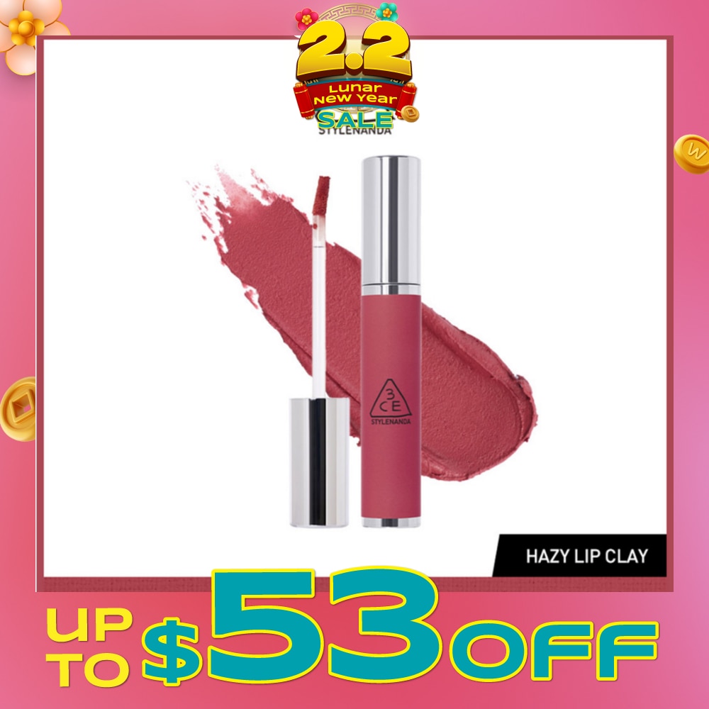 3CE Hazy Lip Clay #Cherry Fluff 1s