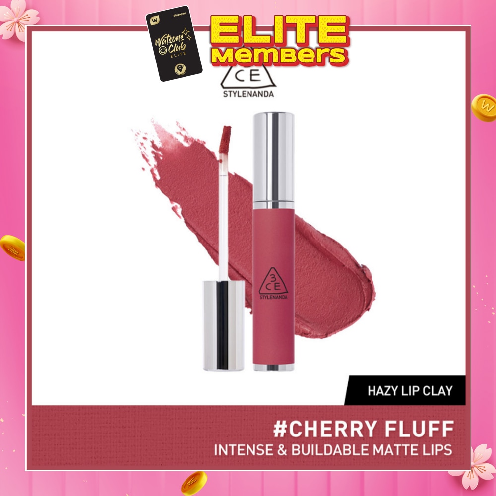 3CE Hazy Lip Clay #Cherry Fluff 1s