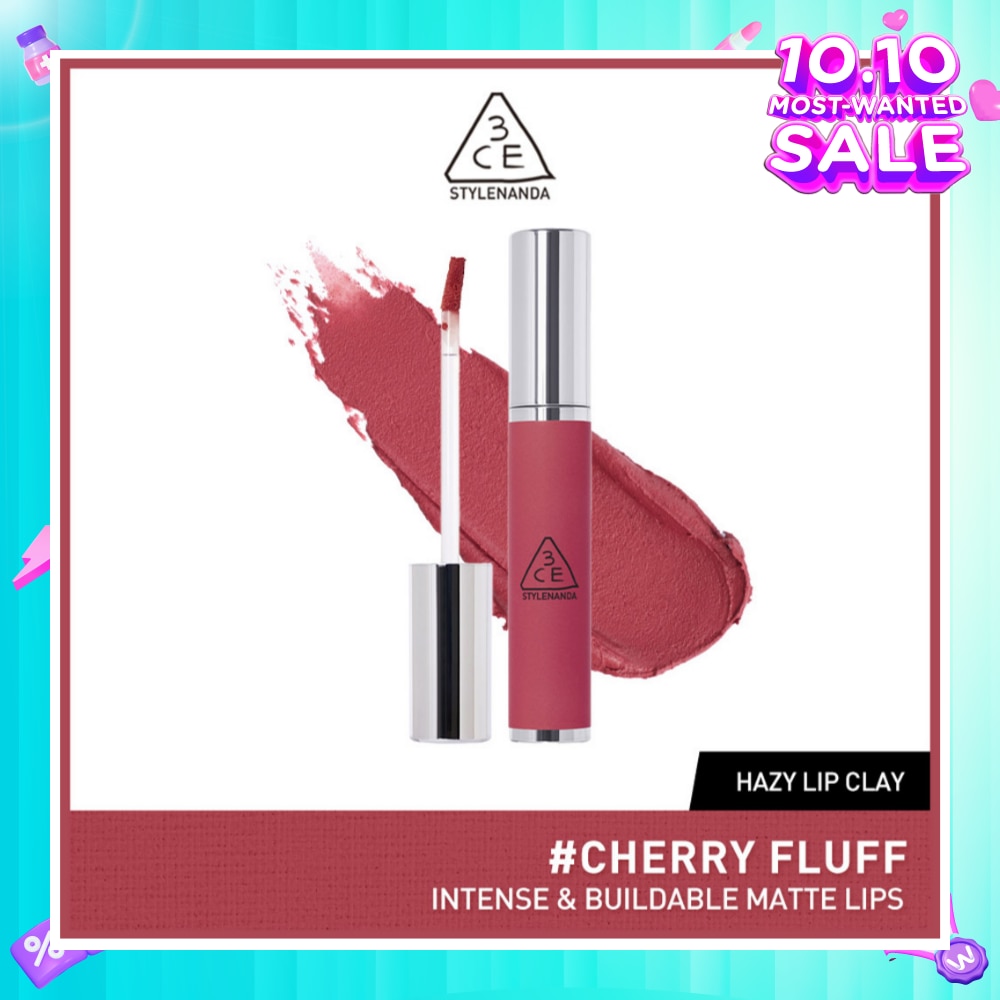 3CE Hazy Lip Clay #Cherry Fluff 1s
