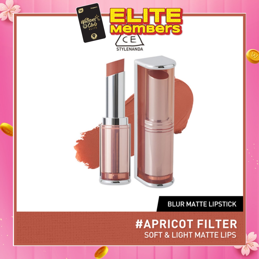 3CE Blur Matte Lipstick #Apricot Filter 1s (Expiry: Sep`2026)
