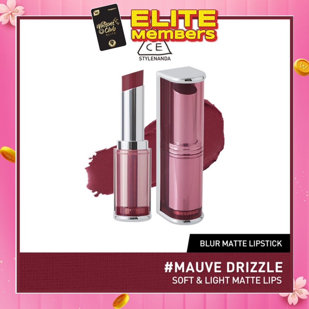 3CE Blur Matte Lipstick #Mauve Drizzle 1s&nbsp;(Expiry: Aug`2026)