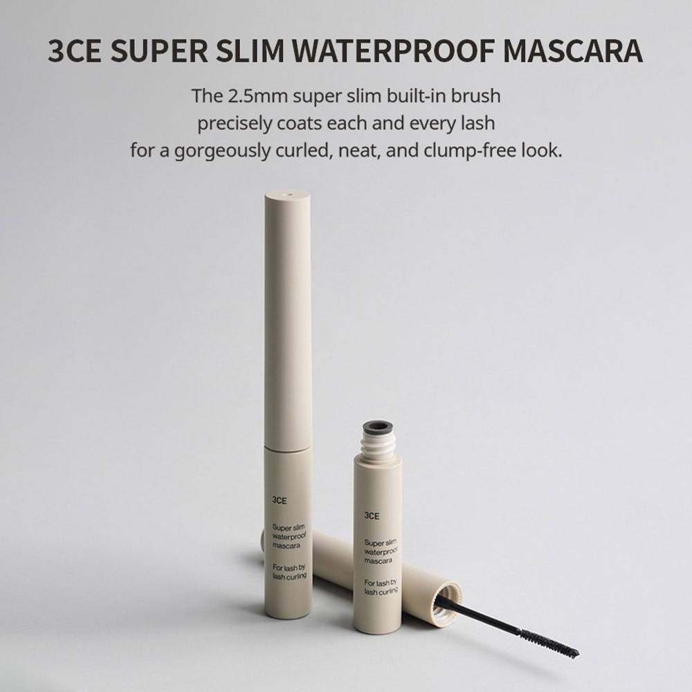 Super Slim Waterproof Mascara #Black 1s