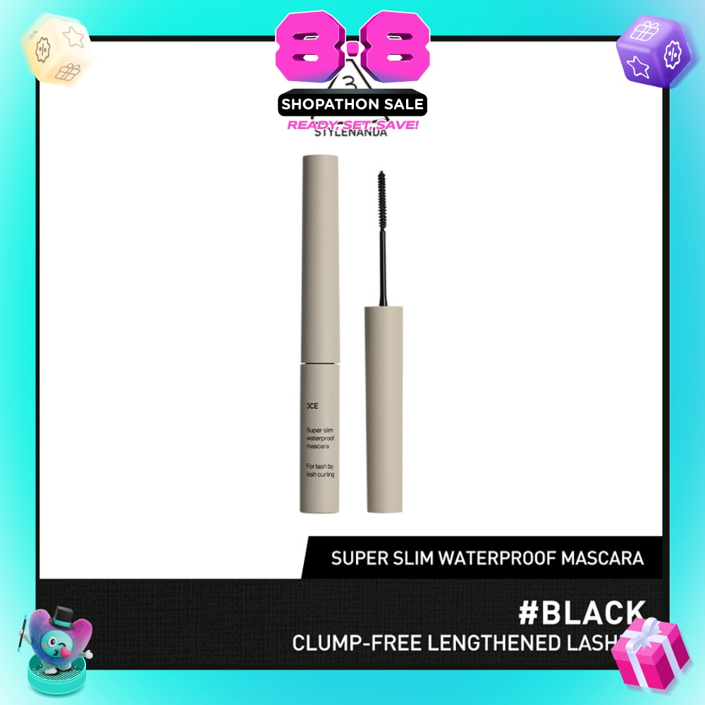 Super Slim Waterproof Mascara #Black 1s