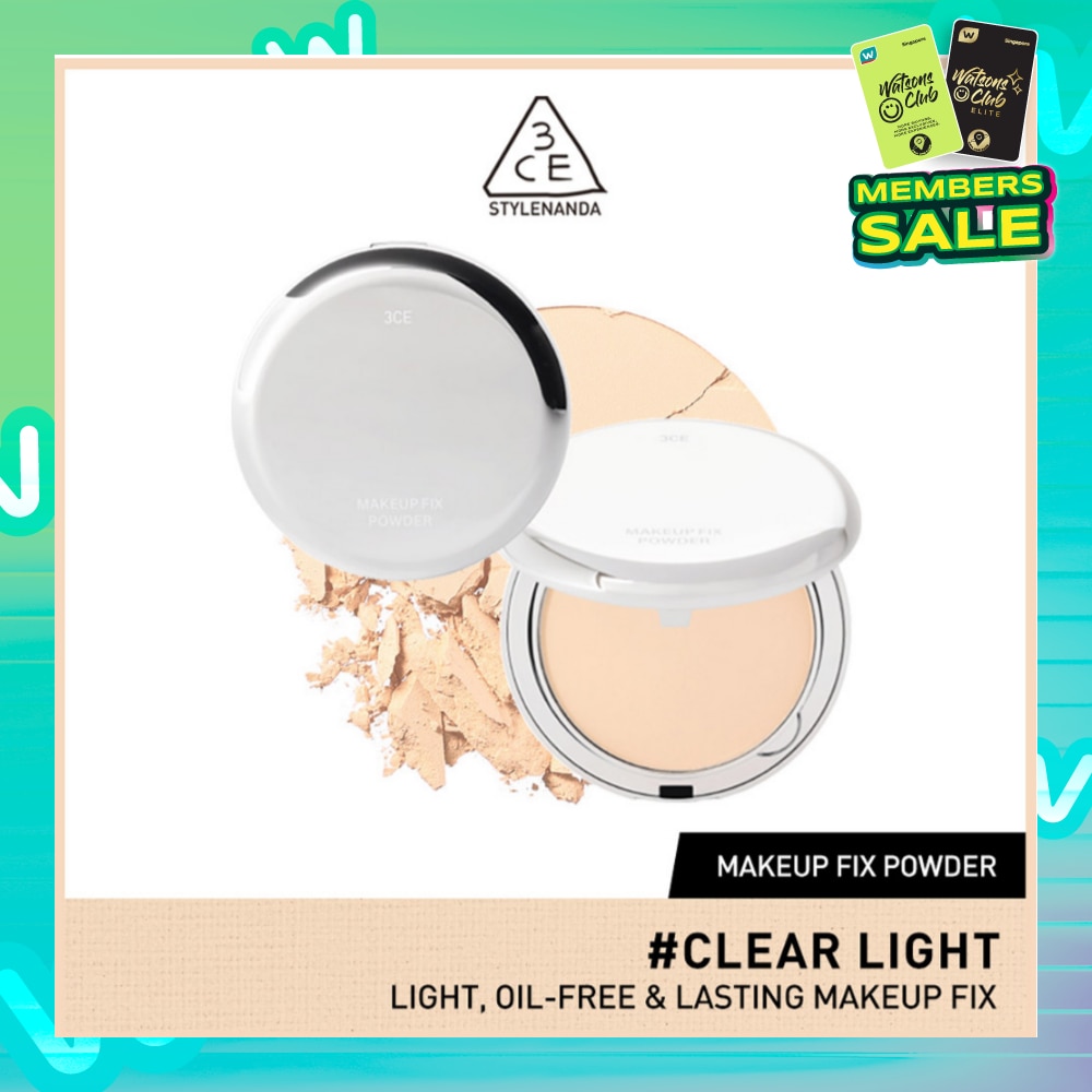 3CE Makeup Fix Powder #Clear Light (Light, Oil-Free & Lasting Makeup Fix) 90g