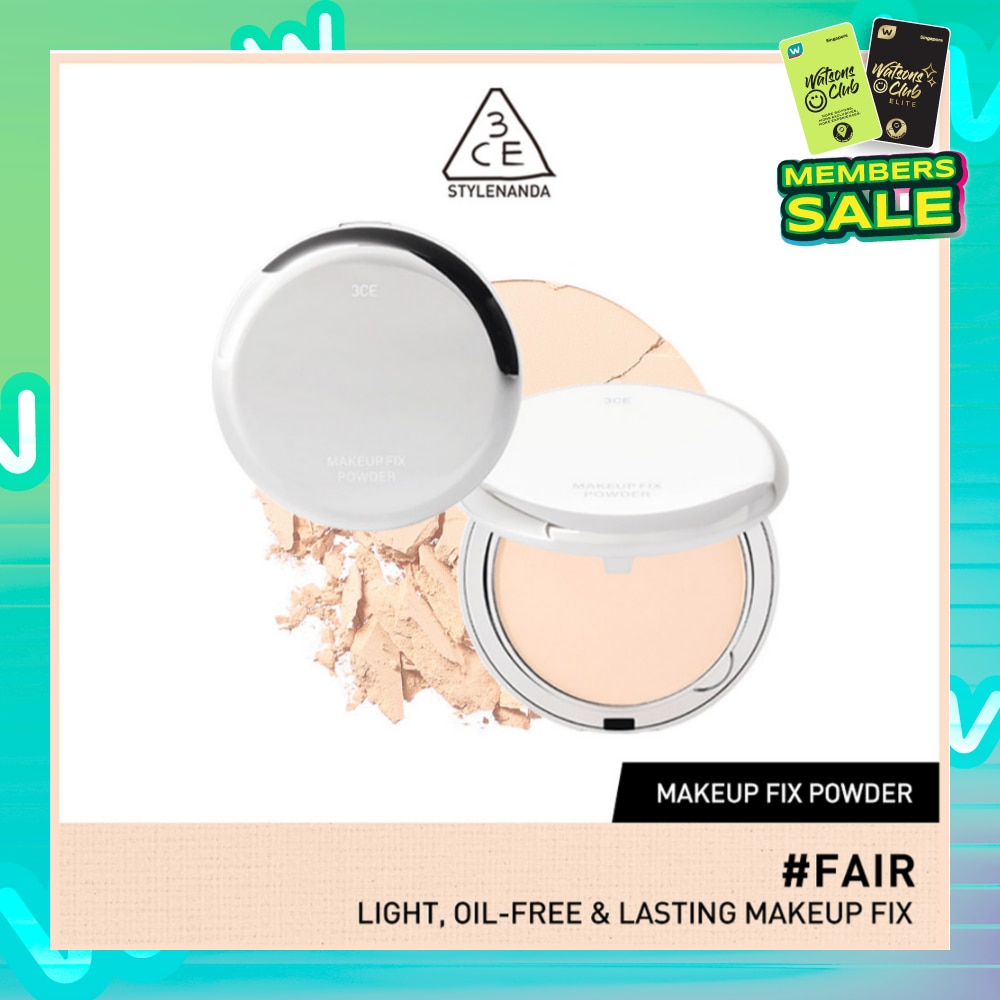 3CE Makeup Fix Powder #Fair (Light, Oil-Free & Lasting Makeup Fix) 90g