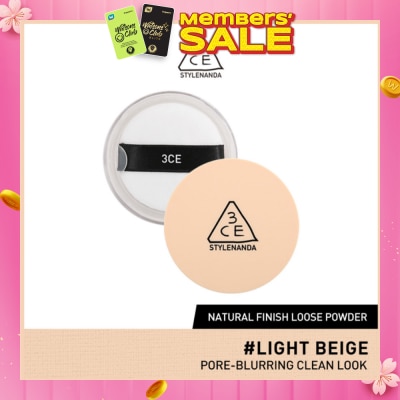 3CE Natural Finish Loose Powder #Light Beige 84g