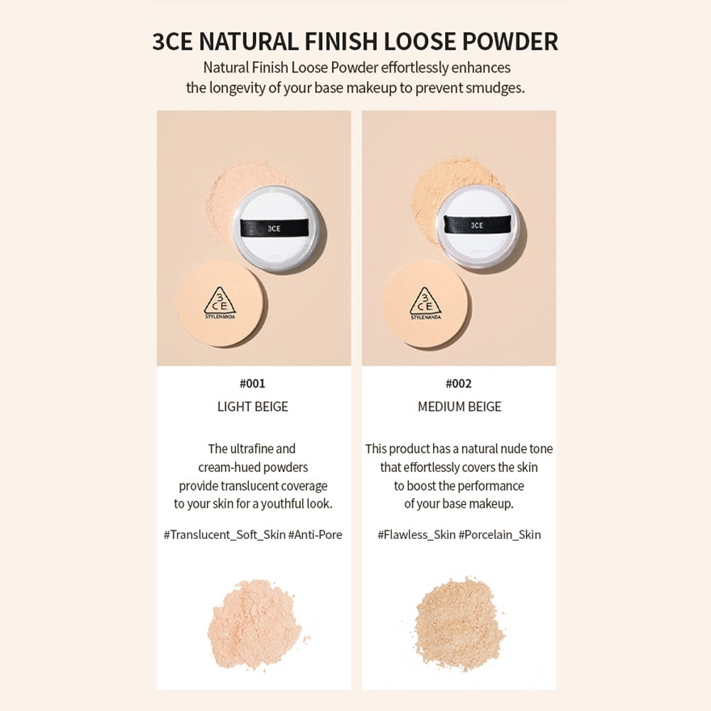 Natural Finish Loose Powder #Medium Beige 84g