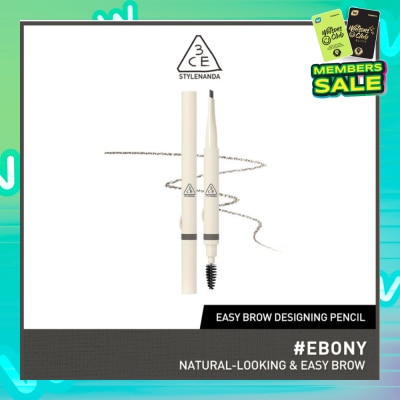 3CE Easy Brow Designing Pencil #Ebony 1s