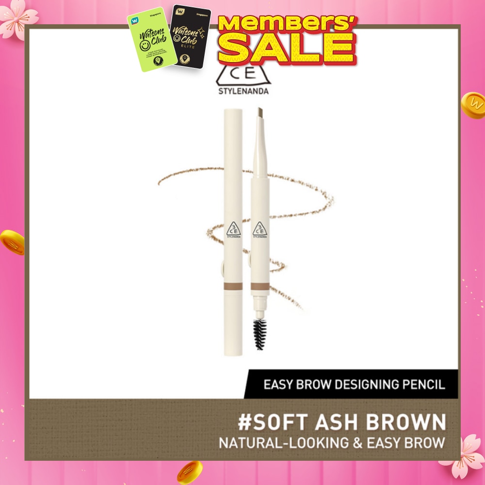 3CE Easy Brow Designing Pencil #Soft Ash Brown 1s