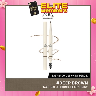 3CE Easy Brow Designing Pencil #Deep Brown 1s