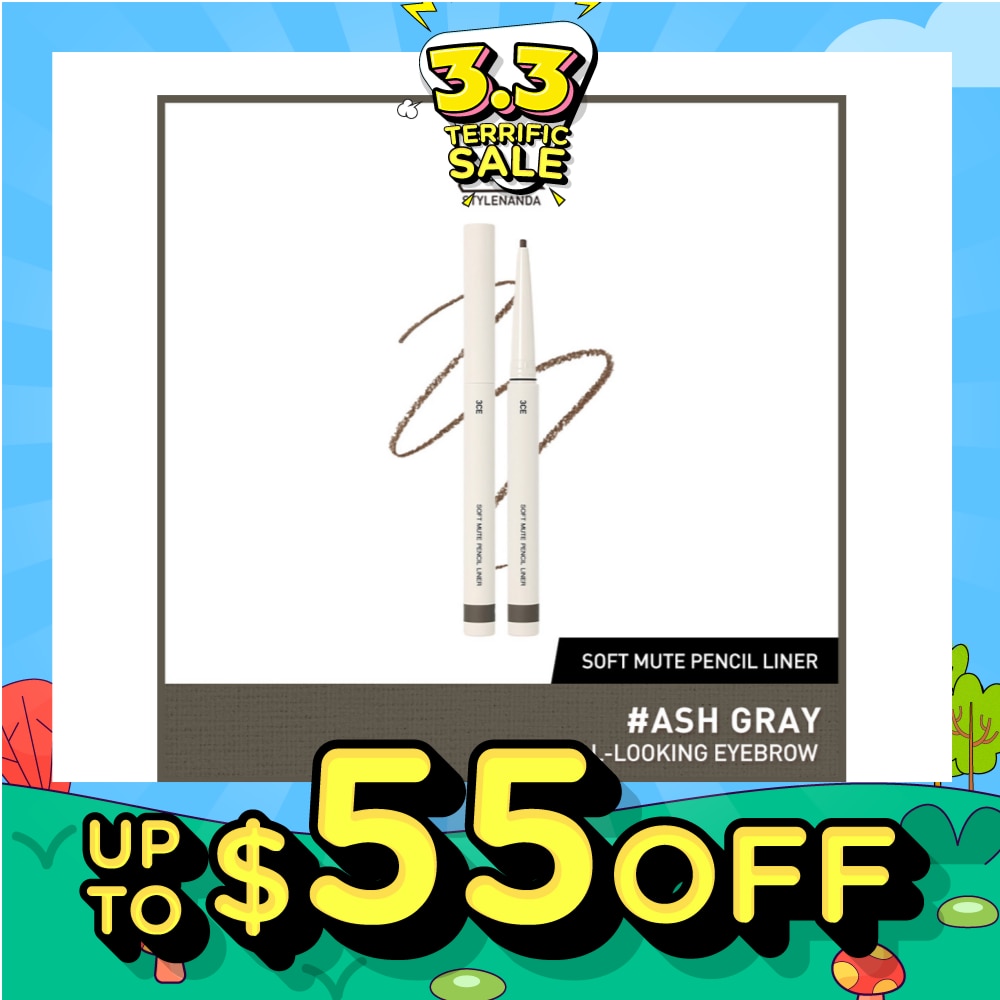 3CE Soft Mute Pencil Liner #Ash Gray 1s