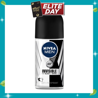 NIVEA Men Iinvisible Black White Deodorant Roll On 25ML image