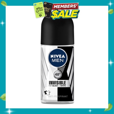 NIVEA Men Iinvisible Black White Deodorant Roll On 25ML image