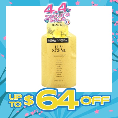 LUV SCENT - Perfumed Scrub Body Wash Mimosa Scent 500ml