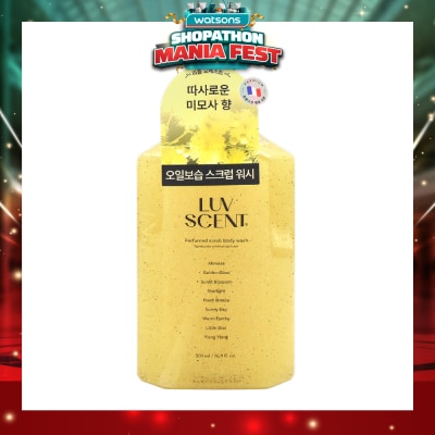 LUV SCENT - Perfumed Scrub Body Wash Mimosa Scent 500ml