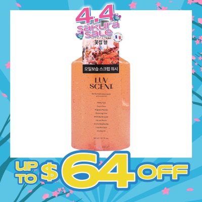 LUV SCENT - Perfumed Scrub Body Wash White Tulip Scent 500ml