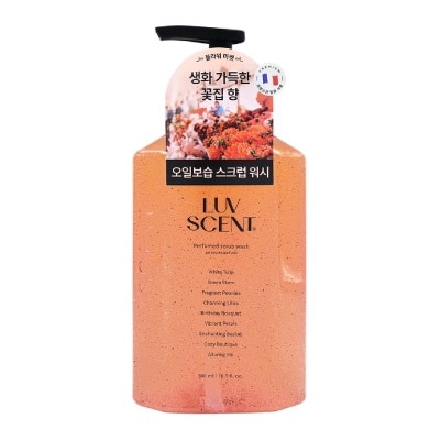LUV SCENT Perfumed Scrub Body Wash White Tulip Scent 500ml