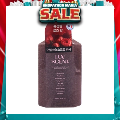 LUV SCENT - Perfumed Scrub Body Wash Garden Rose Scent 500ml