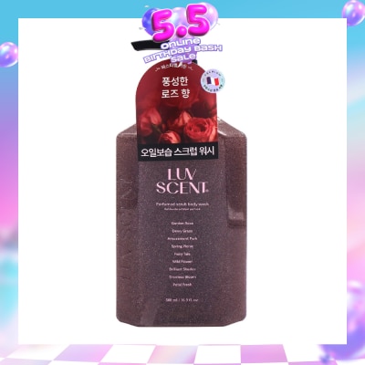 LUV SCENT - Perfumed Scrub Body Wash Garden Rose Scent 500ml
