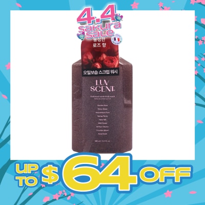 LUV SCENT - Perfumed Scrub Body Wash Garden Rose Scent 500ml