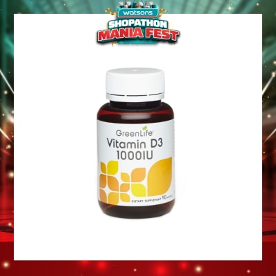 GREENLIFE - Vitamin D3 1000IU Softgel 90s