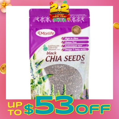 MORLIFE Black Chia Seeds 150g