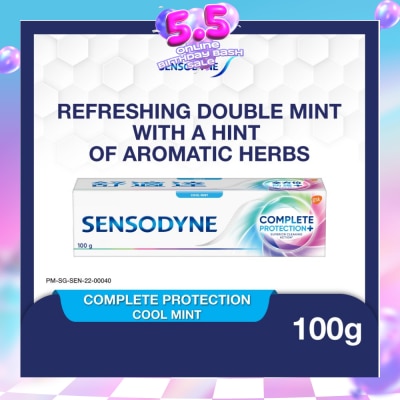 SENSODYNE - Sensitive Teeth Oral Care Toothpaste Complete Protection Cool Mint (Dental Sensitivity Relief) 100g