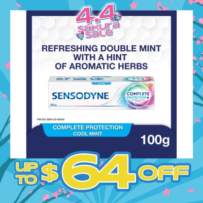 SENSODYNE - Sensitive Teeth Oral Care Toothpaste Complete Protection Cool Mint (Dental Sensitivity Relief) 100g