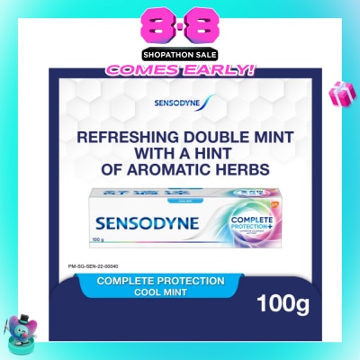 SENSODYNE - Sensitive Teeth Oral Care Toothpaste Complete Protection Cool Mint (Dental Sensitivity Relief) 100g