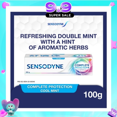 SENSODYNE - Sensitive Teeth Oral Care Toothpaste Complete Protection Cool Mint (Dental Sensitivity Relief) 100g image