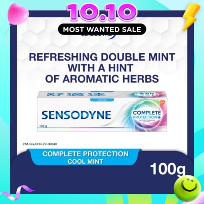 SENSODYNE Sensitive Teeth Oral Care Toothpaste Complete Protection Cool Mint (Dental Sensitivity Relief) 100g image