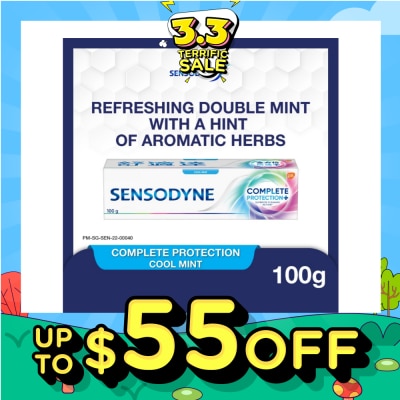 SENSODYNE Sensitive Teeth Oral Care Toothpaste Complete Protection Cool Mint (Dental Sensitivity Relief) 100g