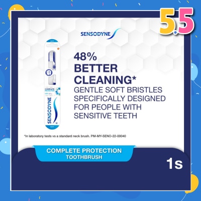 SENSODYNE Sensitive Teeth Duo Flex Neck Toothbrush Complete Protection Soft 1s