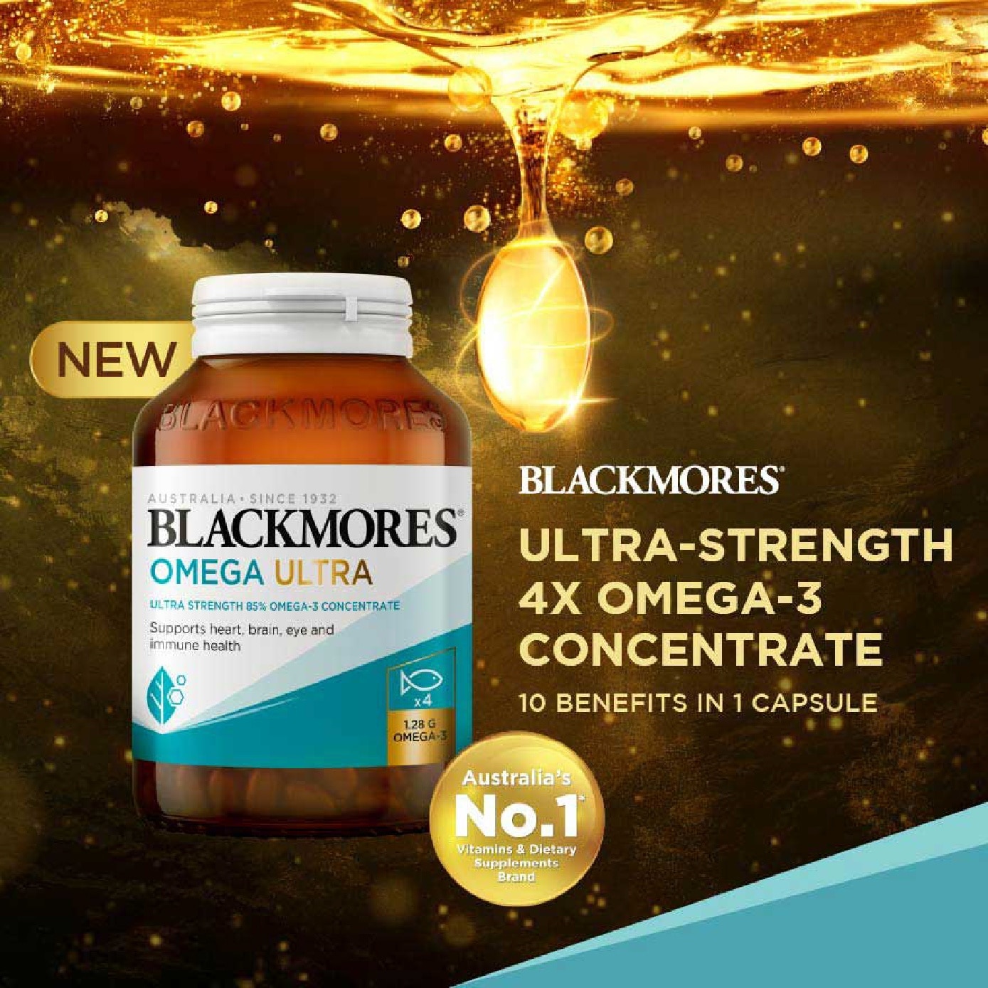 Ultra Strength 4x Omega Fish Oil Capsule 60s