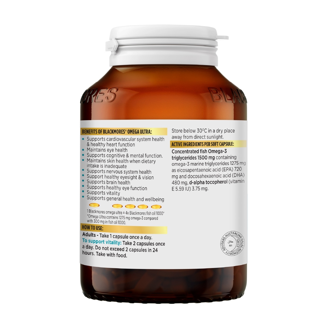 Ultra Strength 4x Omega Fish Oil Capsule 60s