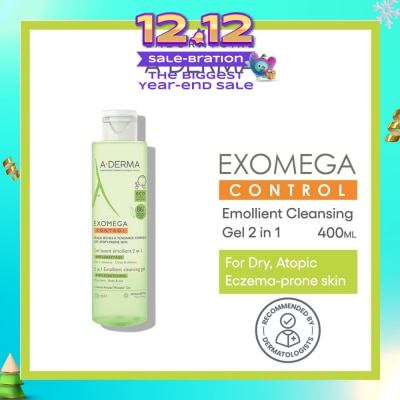 ADERMA Exomega Control Emollient Anti-Scratching Cleansing Gel (For Body & Hair) 200ml