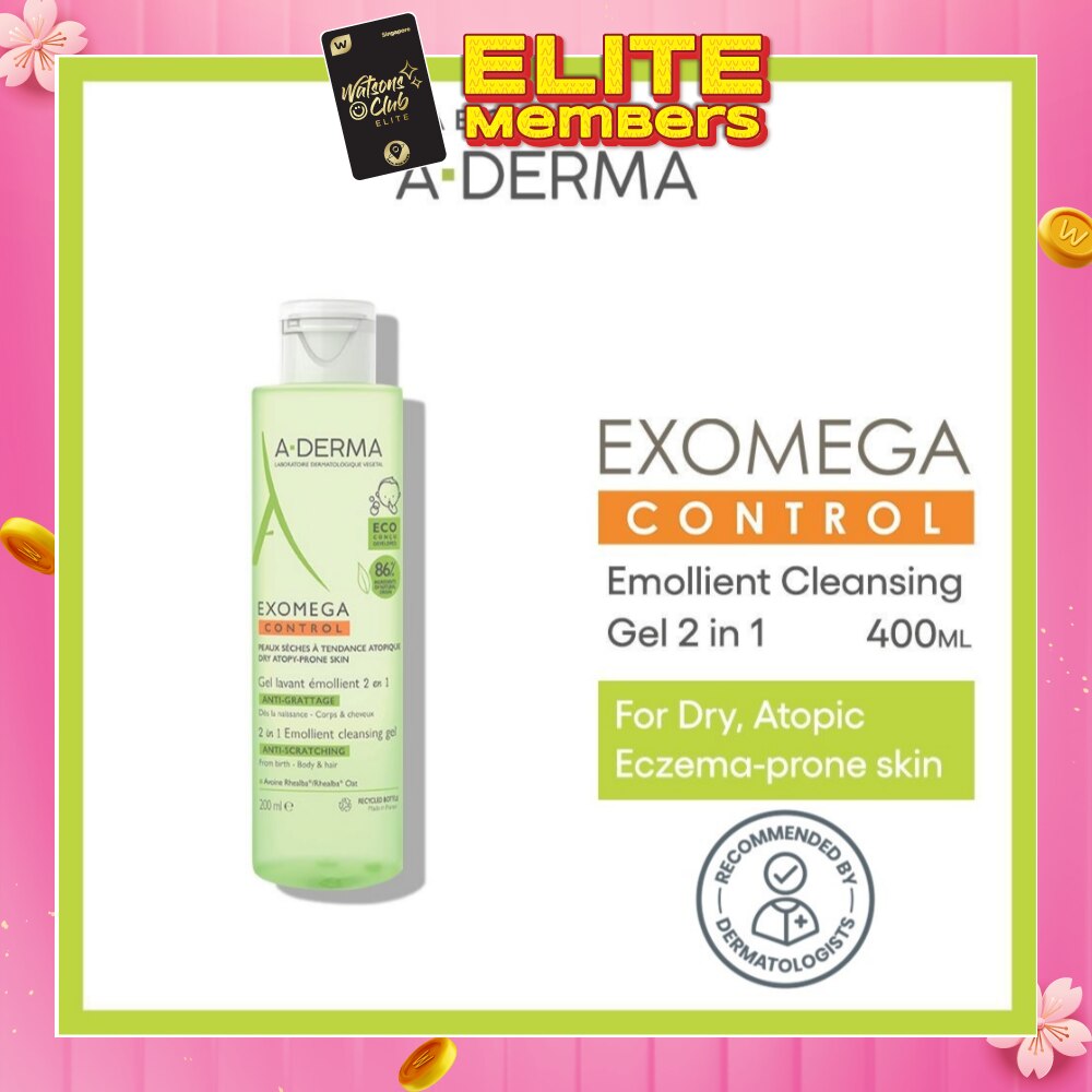 Exomega Control Emollient Anti-Scratching Cleansing Gel (For Body & Hair) 200ml