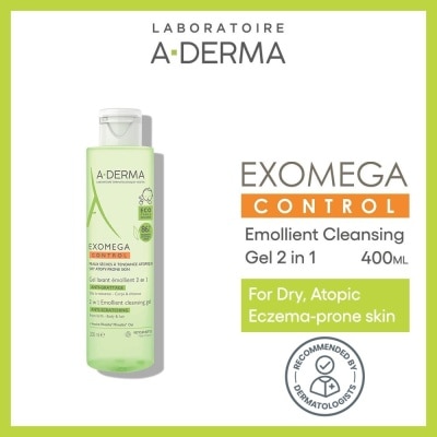 ADERMA Exomega Control Emollient Anti-Scratching Cleansing Gel (For Body & Hair) 200ml