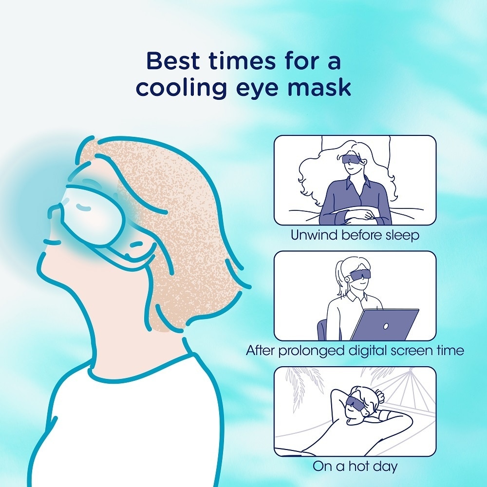 Cooling Eye Mask (Non-Sticky Eye Mask & Soft Fabric) 4s