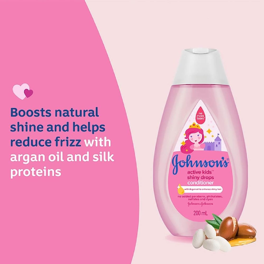 Baby Active Kids Shiny Drops Conditioner With The Power Of Argan Oil (For Silky Smooth Hair) 200ml