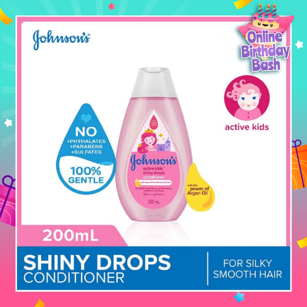 Baby Active Kids Shiny Drops Conditioner With The Power Of Argan Oil (For Silky Smooth Hair) 200ml