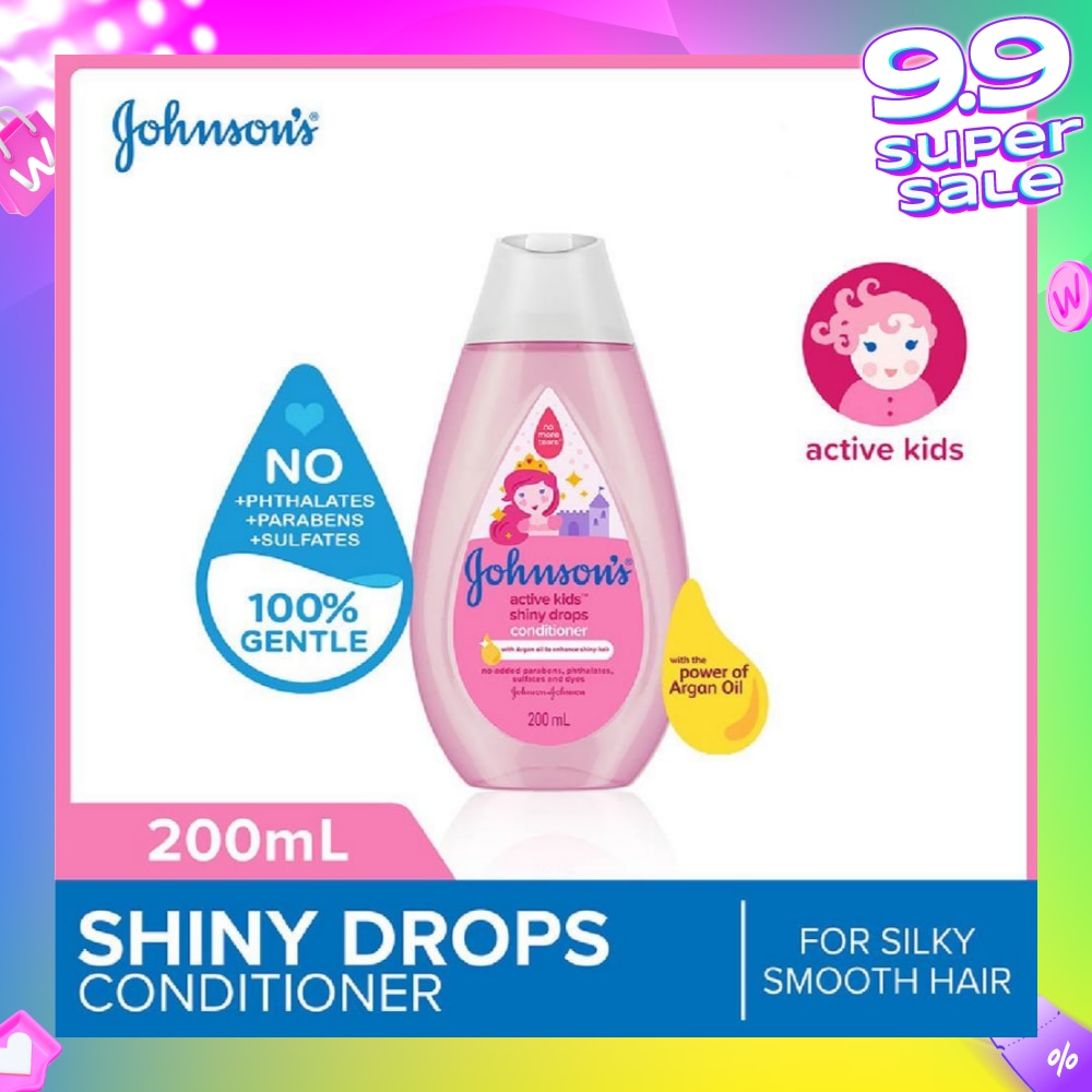 Baby Active Kids Shiny Drops Conditioner With The Power Of Argan Oil (For Silky Smooth Hair) 200ml