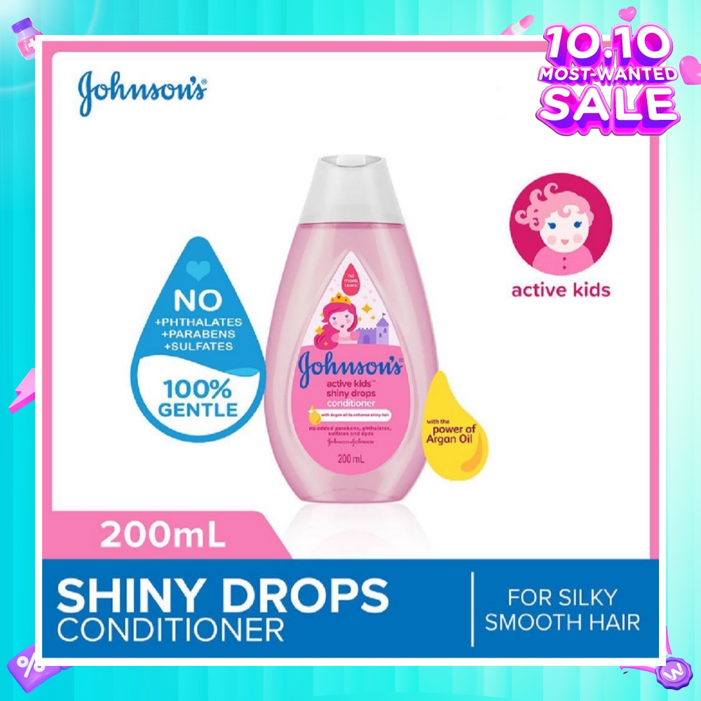 Baby Active Kids Shiny Drops Conditioner With The Power Of Argan Oil (For Silky Smooth Hair) 200ml