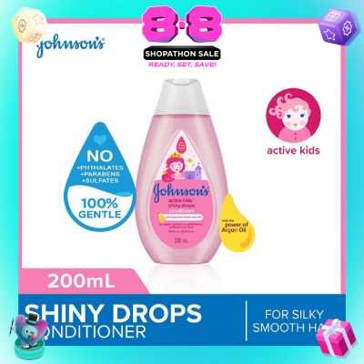 JOHNSON'S Baby - Baby Active Kids Shiny Drops Conditioner With The Power Of Argan Oil (For Silky Smooth Hair) 200ml