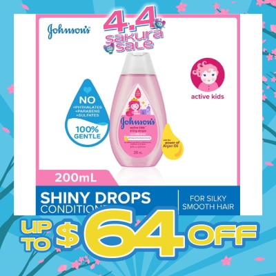 JOHNSON'S Baby - Baby Active Kids Shiny Drops Conditioner With The Power Of Argan Oil (For Silky Smooth Hair) 200ml